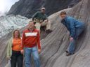 Team on rock formations